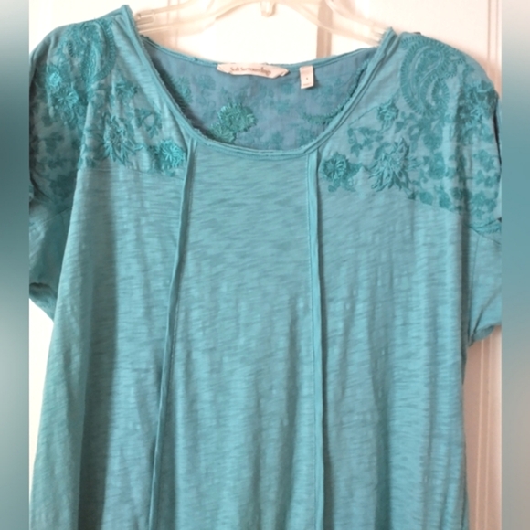 Soft Surroundings Gladstone Porcelain Blue 100% Cotton Embroidered Dress Size S - Picture 2 of 7